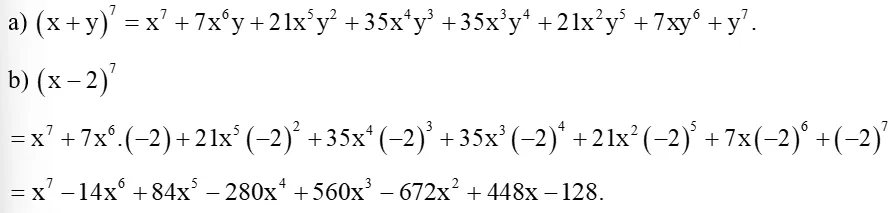 Sử dụng tam giác Pascal để khai triển (x + y)^7 (ảnh 1) Luyen Tap 3 Trang 34 Chuyen De Toan 10 Cd 136226