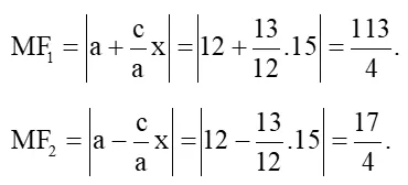 Cho hypebol có phương trình chính tắc x^2/144 - y^2/25 = 1 (ảnh 1) Luyen Tap 3 Trang 53 Chuyen De Toan 10 Cd 136413