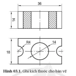 Hãy xác định các kích thước ghi không đúng tiêu chuẩn trên hình 03.1 Cau 2 Trang 63 Cong Nghe 10 Tkcn 1