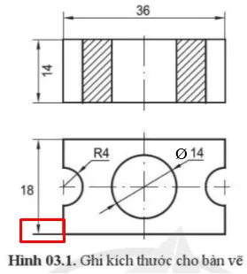 Hãy xác định các kích thước ghi không đúng tiêu chuẩn trên hình 03.1 Cau 2 Trang 63 Cong Nghe 10 Tkcn 2