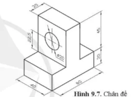 Vật thể trên hình 9.7 được tạo thành từ mấy khối? Đọc kích thước của các khối đó Cau Hoi 1 Trang 47 Cong Nghe 10 Tkcn