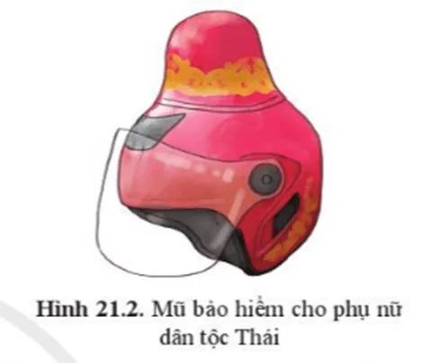 Tại sao khi thiết kế mũ bảo hiểm cho phụ nữ dân tộc Thái, cần phải thiết kế như ở hình 21.2 Cau Hoi 2 Trang 105 Cong Nghe 10 Tkcn 144858