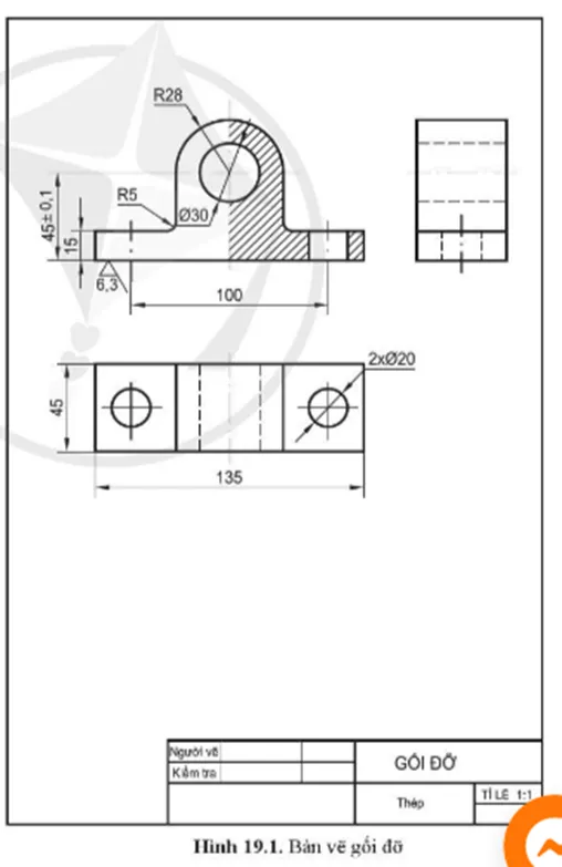 Theo em, nếu không có bản vẽ như hình 19.1, người công nhân có thể sản xuất chi tiết đó được không Cau Hoi 2 Trang 95 Cong Nghe 10 Tkcn 144850