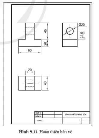 Quan sát hình 9.11 và cho biết Có bao nhiêu kích thước sẽ được ghi trên bản vẽ? Cau Hoi 8 Trang 48 Cong Nghe 10 Tkcn