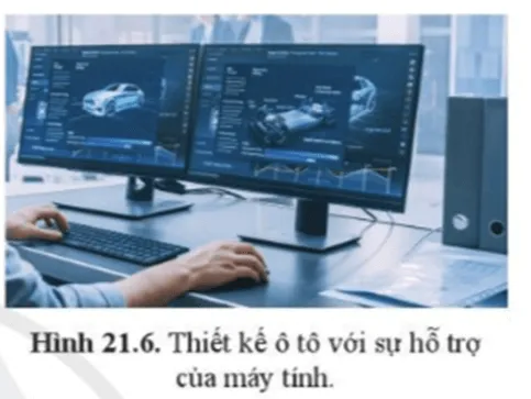 Quan sát hình 21.6 và cho biết máy tính giúp ích gì cho người thiết kế Cau Hoi Trang 107 Cong Nghe 10 Tkcn 1 144861