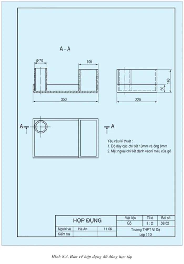 Trình bày các bước thiết kế kĩ thuật một sản phẩm công nghệ gần gũi với em Van Dung Trang 102 Cong Nghe 10 Tkcn 144855