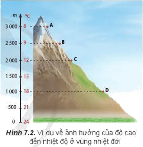 Đọc thông tin và quan sát hình 7.2, hãy so sánh nhiệt độ Cau Hoi Trang 28 Dia Li 10 1