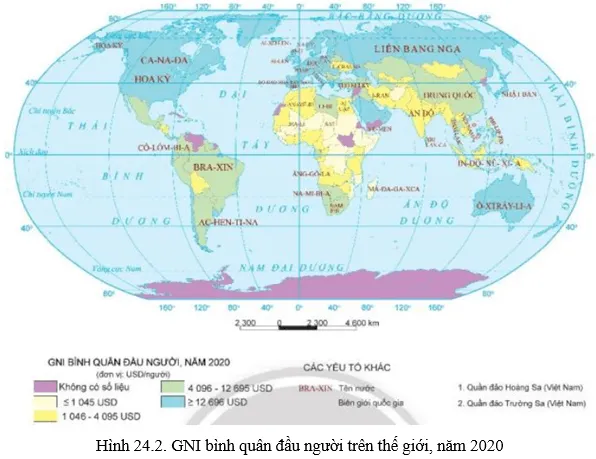 Phân biệt một số tiêu chí: GDP, GNI, GDP và GNI bình quân đầu người Cau Hoi Trang 93 Dia Li 10