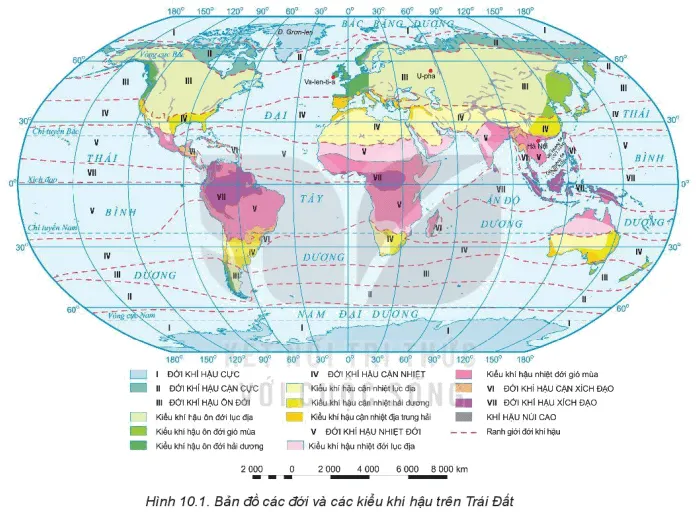 Dựa vào hình 10.1, hãy Xác định phạm vi và tên của các đới khí hậu Bai 10 Thuc Hanh Doc Ban Do Cac Doi Va Cac Kieu 131875