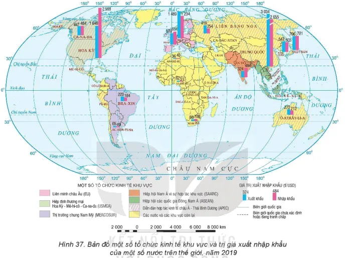 Đọc bản đồ hình 37, cho biết tên một số tổ chức kinh tế khu vực Bai 37 Dia Li Nganh Thuong Mai Va Nganh Tai Chinh Ngan Hang 133600