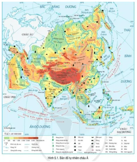 Đọc thông tin và quan sát hình 5.1, hình 5.2, hãy trình bày đặc điểm tự nhiên của khu vực Nam Á Cau Hoi Trang 109 Dia Li Lop 7 Canh Dieu 1 A