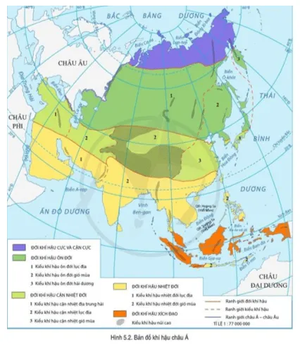 Đọc thông tin và quan sát hình 5.1, hình 5.2, hãy trình bày đặc điểm tự nhiên của khu vực Đông Nam Á Cau Hoi Trang 109 Dia Li Lop 7 Canh Dieu 1