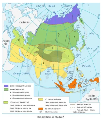 Đọc thông tin và quan sát hình 5.1, hình 5.2, hãy trình bày đặc điểm tự nhiên của khu vực Tây Nam Á Cau Hoi Trang 109 Dia Li Lop 7 Canh Dieu 2 A