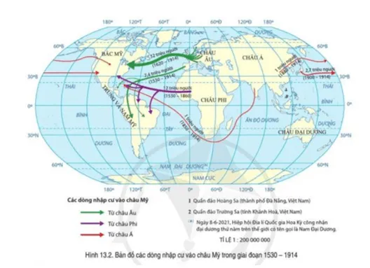 Đọc thông tin và quan sát hình 13.2, hãy phân tích các hệ quả địa lí - lịch sử Cau Hoi Trang 127 Dia Li Lop 7 Canh Dieu 141198