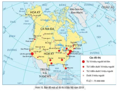 Đọc thông tin và quan sát hình 15, giải thích vì sao Bắc Mỹ có mức độ đô thị hóa cao nhất thế giới Cau Hoi Trang 132 Dia Li Lop 7 Canh Dieu 141204