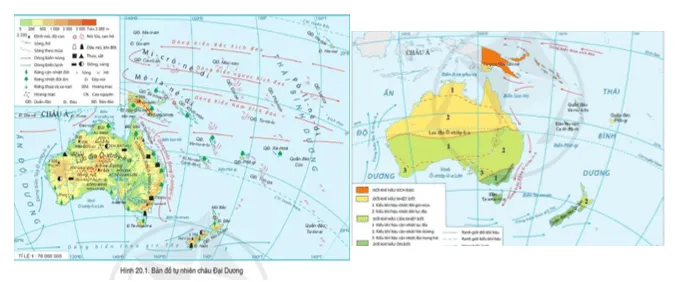 Đọc thông tin và quan sát hình 20.1, hình 20.2, phân tích đặc điểm khí hậu Cau Hoi Trang 145 Dia Li Lop 7 Canh Dieu 1 141223