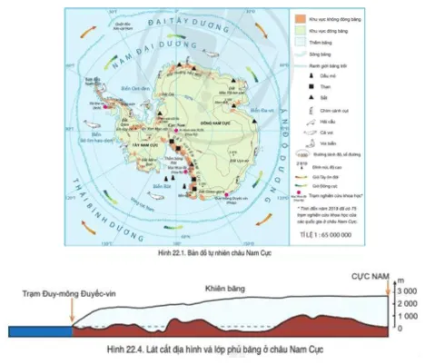 Đọc thông tin và quan sát hình 22.1, hình 22.4, hình 22.5, trình bày đặc điểm thiên nhiên nổi bật  Cau Hoi Trang 152 Dia Li Lop 7 Canh Dieu 2 141230