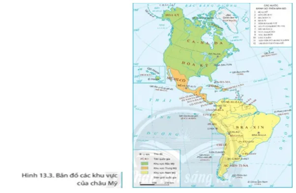 Dựa vào hình 13.3 và thông tin trong bài, hãy Cho biết châu Mỹ nằm trên những bán cầu nào Cau Hoi Trang 141 Dia Li Lop 7 Chan Troi 140707