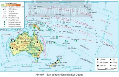 Dựa vào hình 19.1 và thông tin trong bài, Xác định các bộ phận của châu Đại Dương Cau Hoi Trang 162 Dia Li Lop 7 Chan Troi 140738