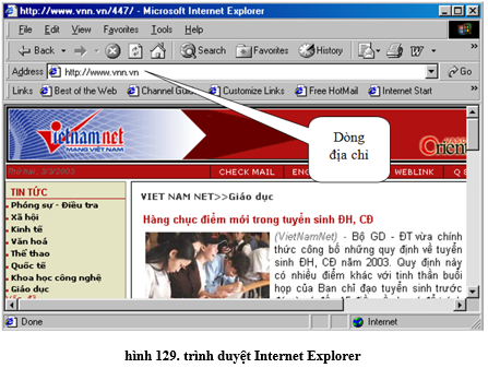 Tin học 10 Bài tập và thực hành 10: Sử dụng trình duyệt internet explorer | Giải bài tập Tin học 10 hay nhất tại SachGiaiBaiTap Bai Tap Va Thuc Hanh 10 Su Dung Trinh Duyet Internet Explorer 2