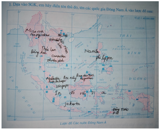 Giải tập bản đồ và bản đồ thực hành Địa Lí 11 Bai 1 Trang 51 Tap Ban Do Dia Li 11