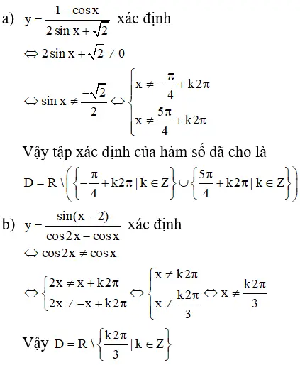 Giải Toán 11 nâng cao | Giải bài tập Toán lớp 11 nâng cao Bai 23 Trang 31 Sgk Dai So Va Giai Tich 11 Nang Cao 1