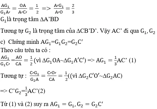 Giải Toán 11 nâng cao | Giải bài tập Toán lớp 11 nâng cao Bai 37 Trang 68 Sgk Hinh Hoc 11 Nang Cao 1