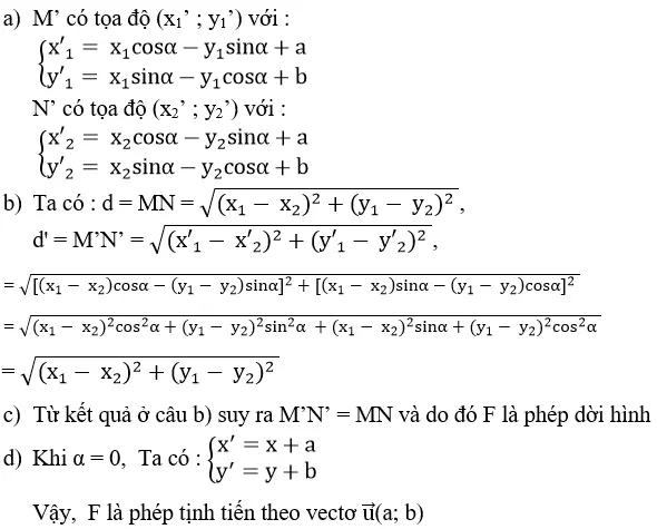 Giải Toán 11 nâng cao | Giải bài tập Toán lớp 11 nâng cao Bai 5 Trang 9 Sgk Hinh Hoc 11 Nang Cao 1