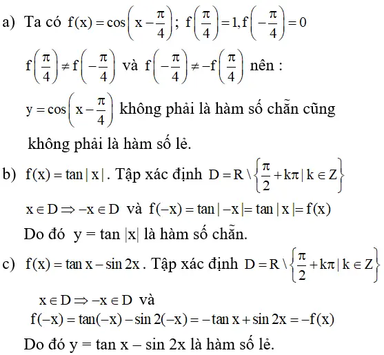 Giải Toán 11 nâng cao | Giải bài tập Toán lớp 11 nâng cao Bai 7 Trang 16 Sgk Dai So Va Giai Tich 11 Nang Cao 1