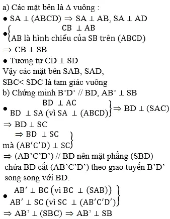 Giải bài 3 trang 121 sgk Hình học 11 | Để học tốt Toán 11 Bai 3 Trang 121 Sgk Hinh Hoc 11 1