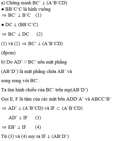 Giải bài 6 trang 122 sgk Hình học 11 | Để học tốt Toán 11 Bai 6 Trang 121 Sgk Hinh Hoc 11 1