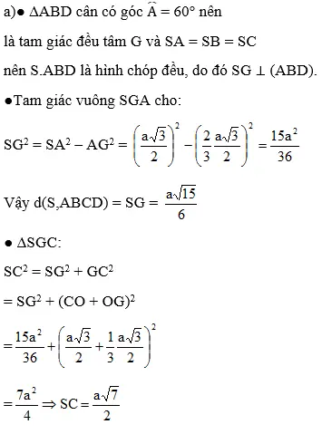 Giải bài 7 trang 122 sgk Hình học 11 | Để học tốt Toán 11 Bai 7 Trang 122 Sgk Hinh Hoc 11 2