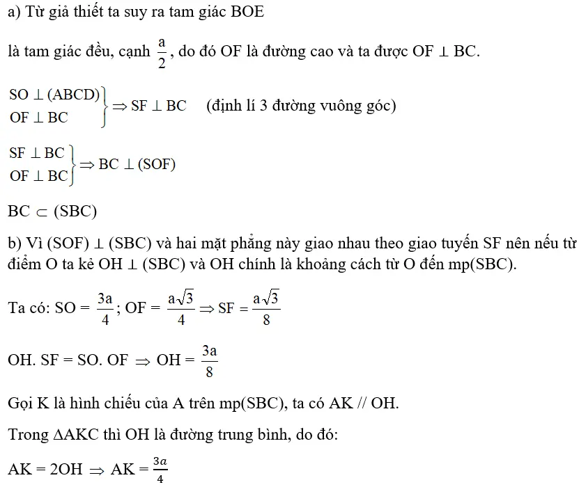 Giải bài 4 trang 121 sgk Hình học 11 | Để học tốt Toán 11 Ztoan11 Bai3 Trang124