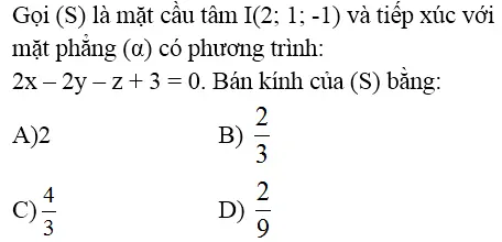 Giải bài 15 trang 97 sgk Hình học 12 | Để học tốt Toán 12 Bai 15 Trang 97 Sgk Hinh Hoc 12