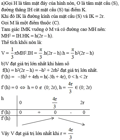 Giải bài 3 trang 99 sgk Hình học 12 | Để học tốt Toán 12 Bai 3 Trang 99 Sgk Hinh Hoc 12