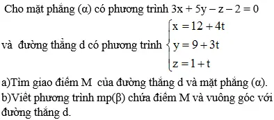 Giải bài 6 trang 92 sgk Hình học 12 | Để học tốt Toán 12 Bai 6 Trang 92 Sgk Hinh Hoc 12