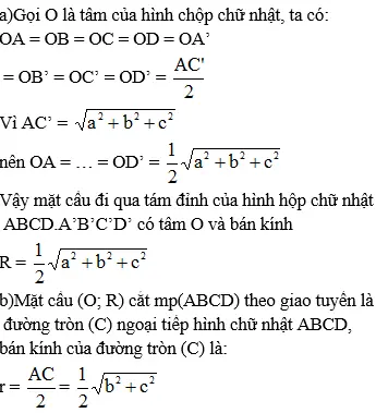 Giải bài 7 trang 49 sgk Hình học 12 | Để học tốt Toán 12 Bai 7 Trang 49 Sgk Hinh Hoc 12