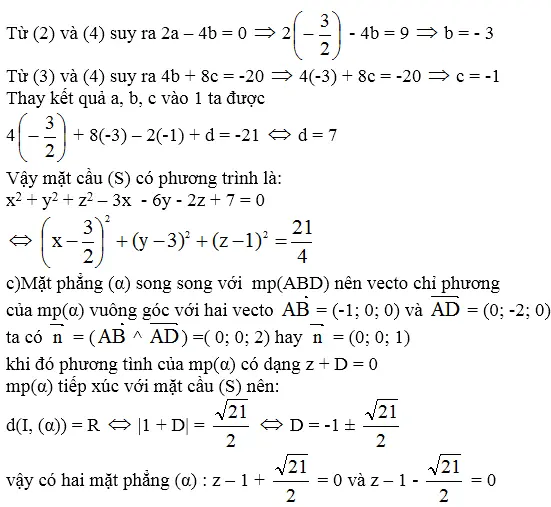 Giải bài 9 trang 100 sgk Hình học 12 | Để học tốt Toán 12 Bai 9 Trang 100 Sgk Hinh Hoc 12 1