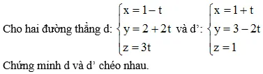 Giải bài 9 trang 91 sgk Hình học 12 | Để học tốt Toán 12 Bai 9 Trang 91 Sgk Hinh Hoc 12