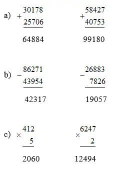 Giải bài 2 trang 170 sgk Toán 3 (Ôn tập) | Để học tốt Toán 3 Bai 2 Trang 170 Sgk Toan 3