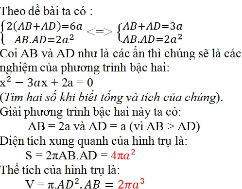 Giải bài 39 trang 129 SGK Toán 9 Tập 2 | Giải toán lớp 9 Bai 39 Trang 129 Toan 9 Tap 2