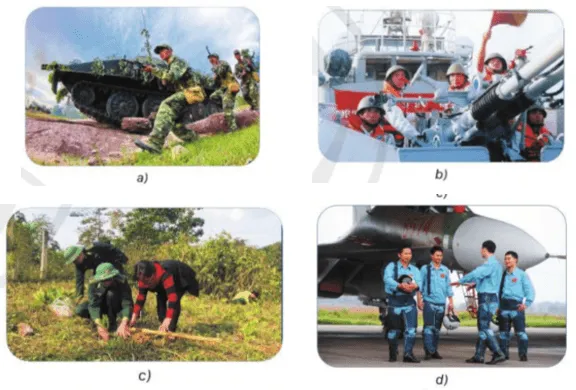  Em hãy quan sát hình 2.2 và nêu một số hoạt động của Sĩ quan quân đội Kham Pha 1 Trang 14 Gdqp 10