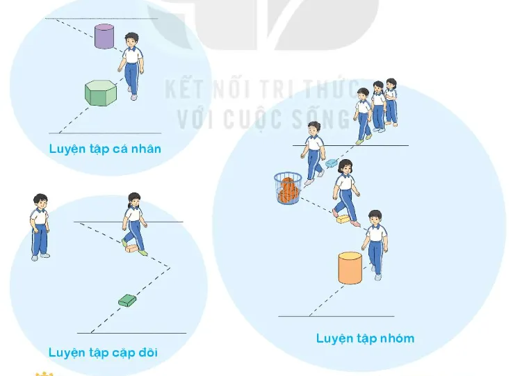 Giáo dục thể chất lớp 3 trang 54, 55 Luyện tập | Kết nối tri thức Luyen Tap Trang 54 55 1