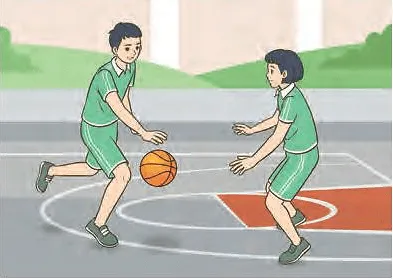 Em hãy cùng bạn luyện tập dẫn bóng vòng sang bên phải, bên trái bạn đứng đối diện Bai 1 Ki Thuat Dan Bong