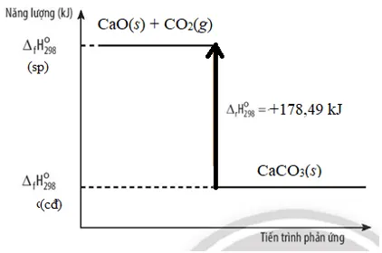 Vận dụng để vẽ sơ đồ biểu diễn biến thiên enthalpy của phản ứng nhiệt phân Cau Hoi 13 Trang 85 Hoa Hoc 10