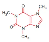 Công thức cấu tạo của phân tử cafein, một chất gây đắng tìm thấy nhiều trong cafe Cau 5 Trang 47 Hoa Hoc 10