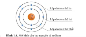 Quan sát hình 1.4, hãy cho biết nguyên tử sodium có bao nhiêu lớp electron Cau Hoi 4 Trang 12 Khtn 7 Canh Dieu 132939