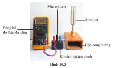 Sử dụng các dụng cụ của trường em như ở hình 10.3, để kiểm tra tần số của âm thoa Luyen Tap 1 Trang 60 Khtn 7 Canh Dieu 133452