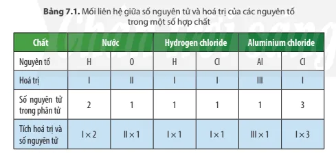 Em hãy so sánh về tích của hóa trị và số nguyên tử của hai nguyên tố Cau Hoi Thao Luan 3 Trang 46 Khtn 7 Chan Troi 133715