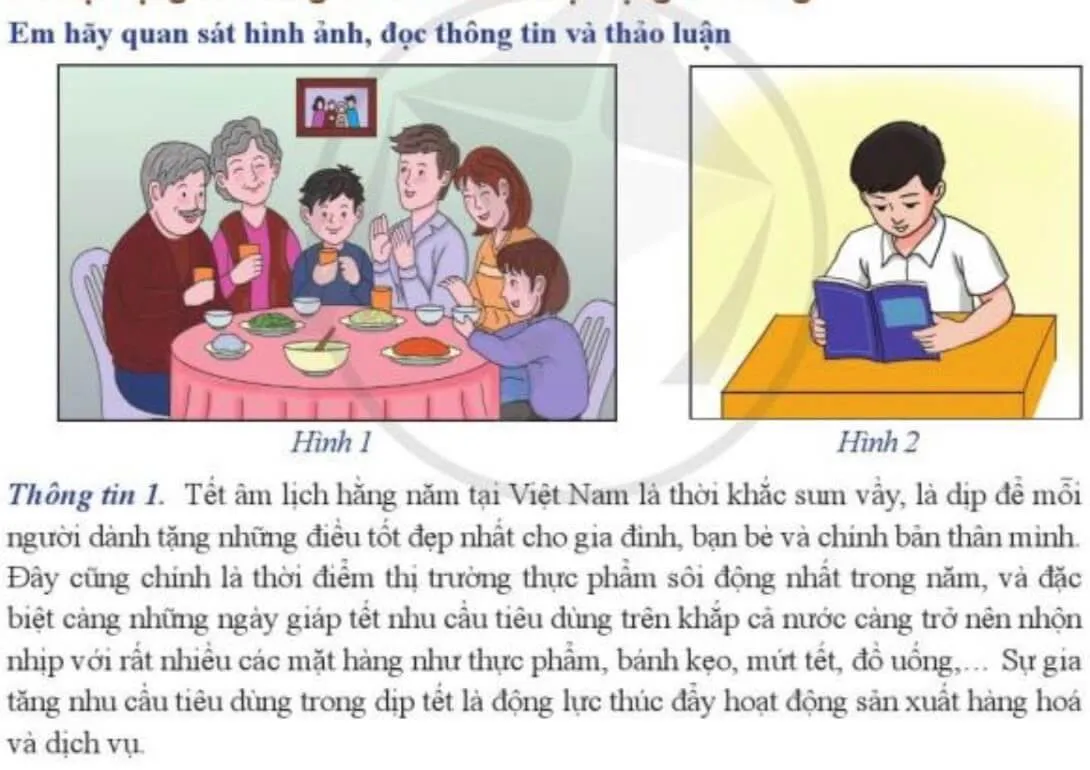Em hãy cho biết các sản phẩm tiêu dùng nào được nhắc đến ở thông tin và hình ảnh trên Cau Hoi Trang 9 Kinh Te Phap Luat 10